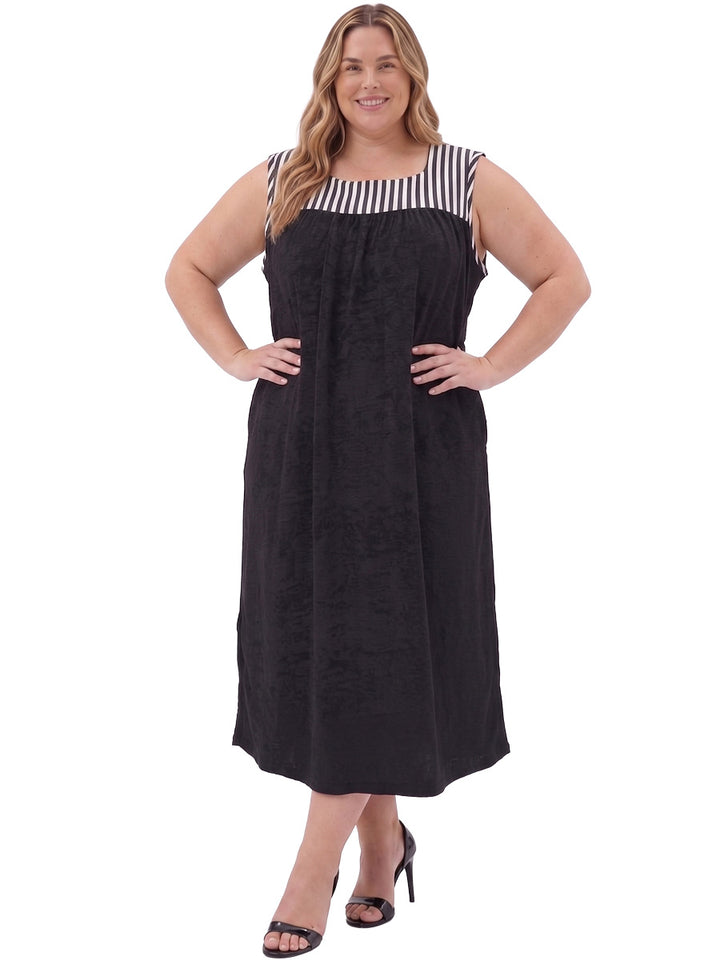 Arlo Terry Towelling Dress - Black