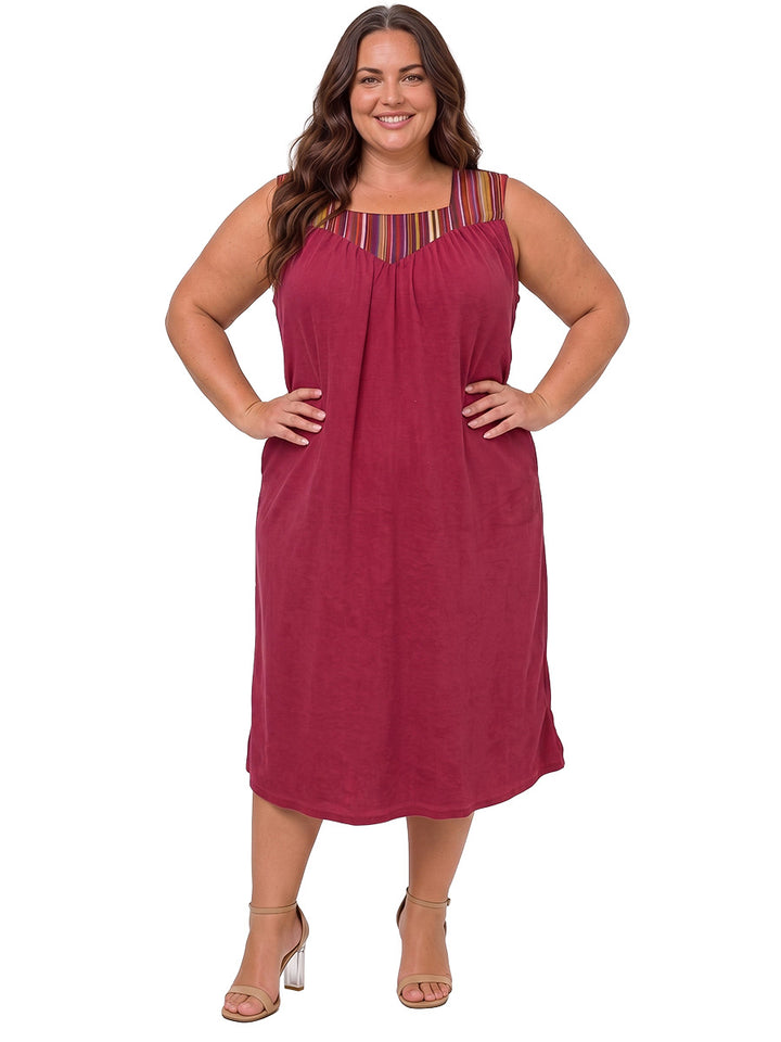 Arlo Terry Towelling Dress - Wine