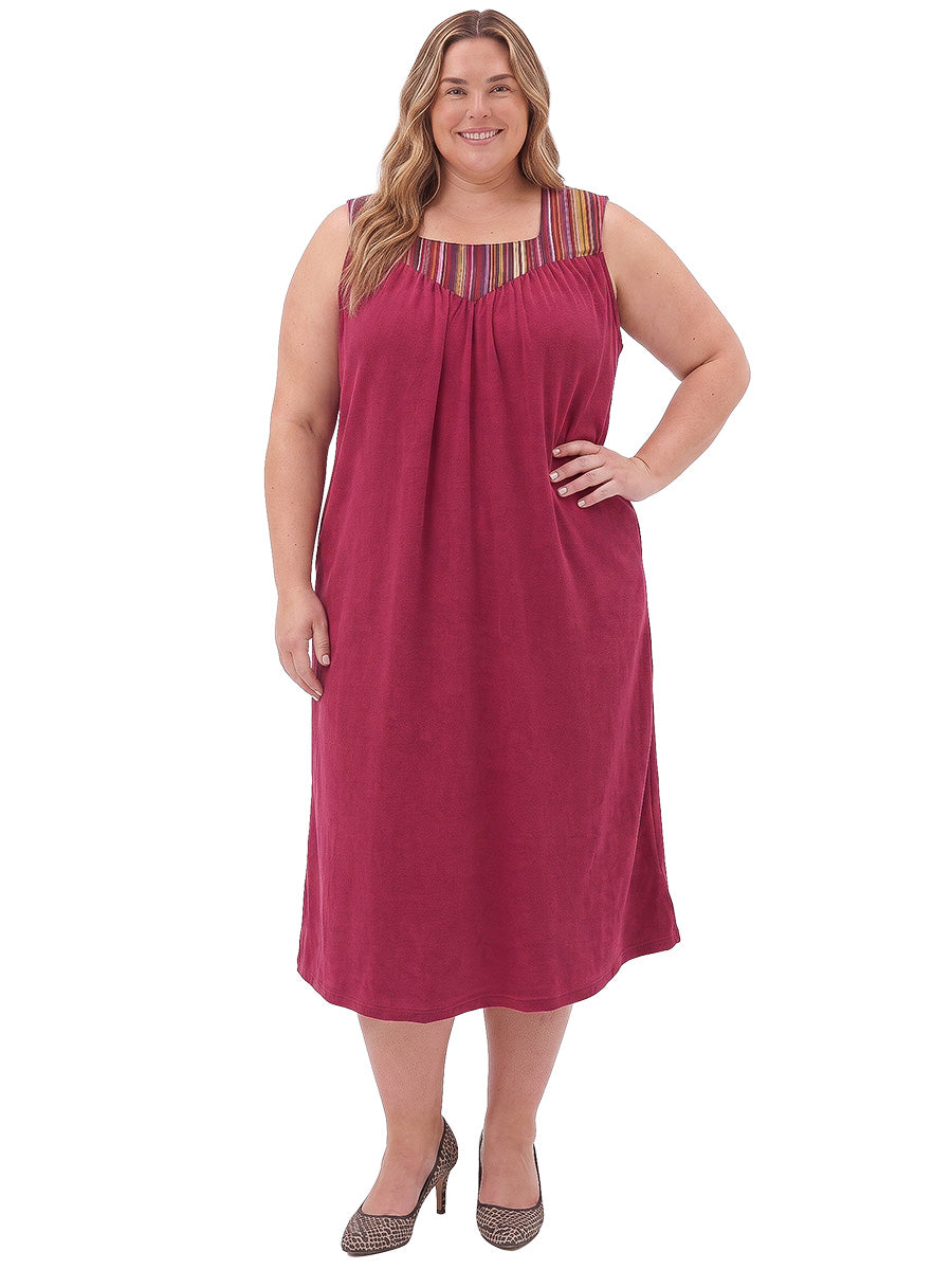 Arlo Terry Towelling Dress - Wine