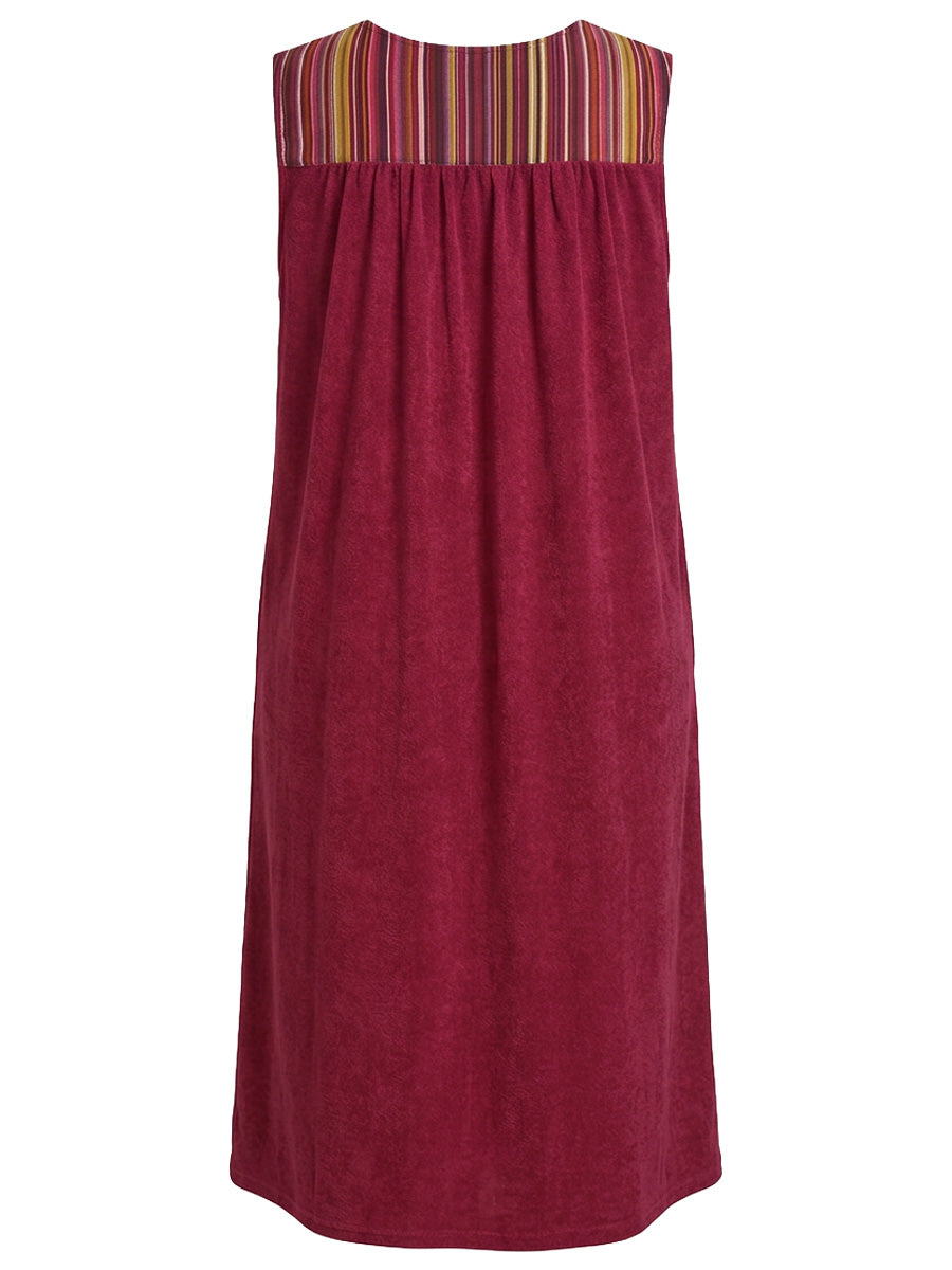 Arlo Terry Towelling Dress - Wine