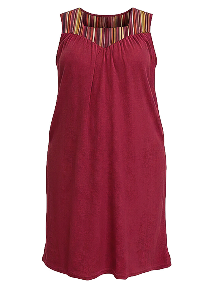 Arlo Terry Towelling Dress - Wine