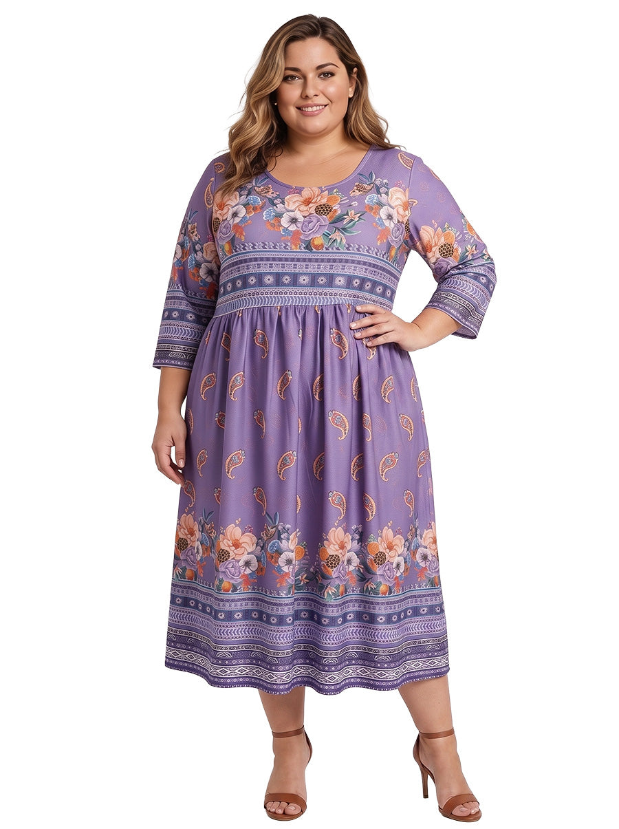 Misty Gigi Dress - Purple Print