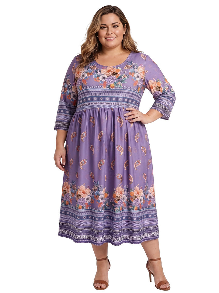 Misty Gigi Dress - Purple Print