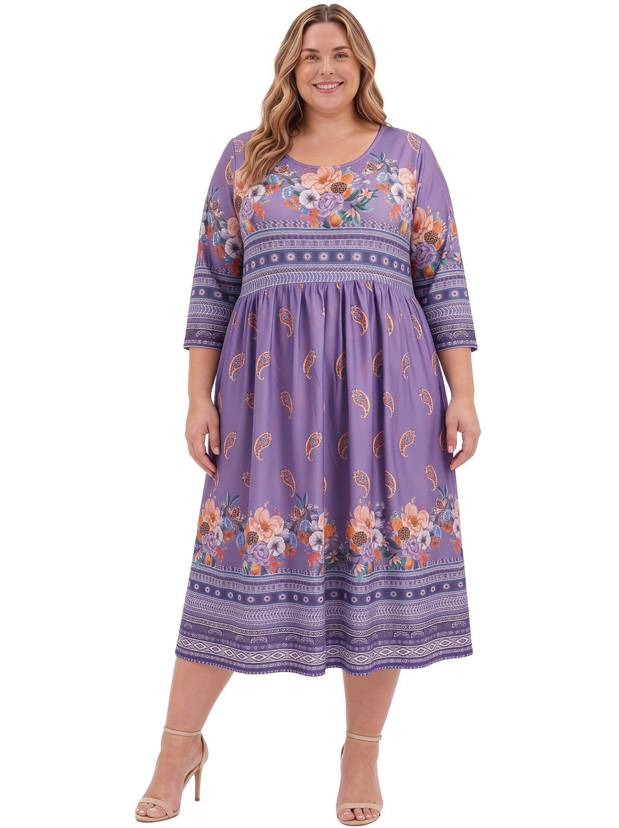 Misty Gigi Dress - Purple Print
