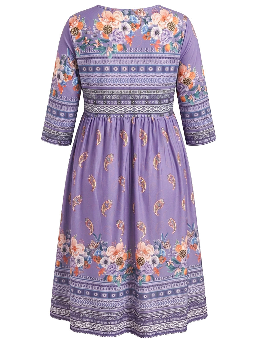 Misty Gigi Dress - Purple Print