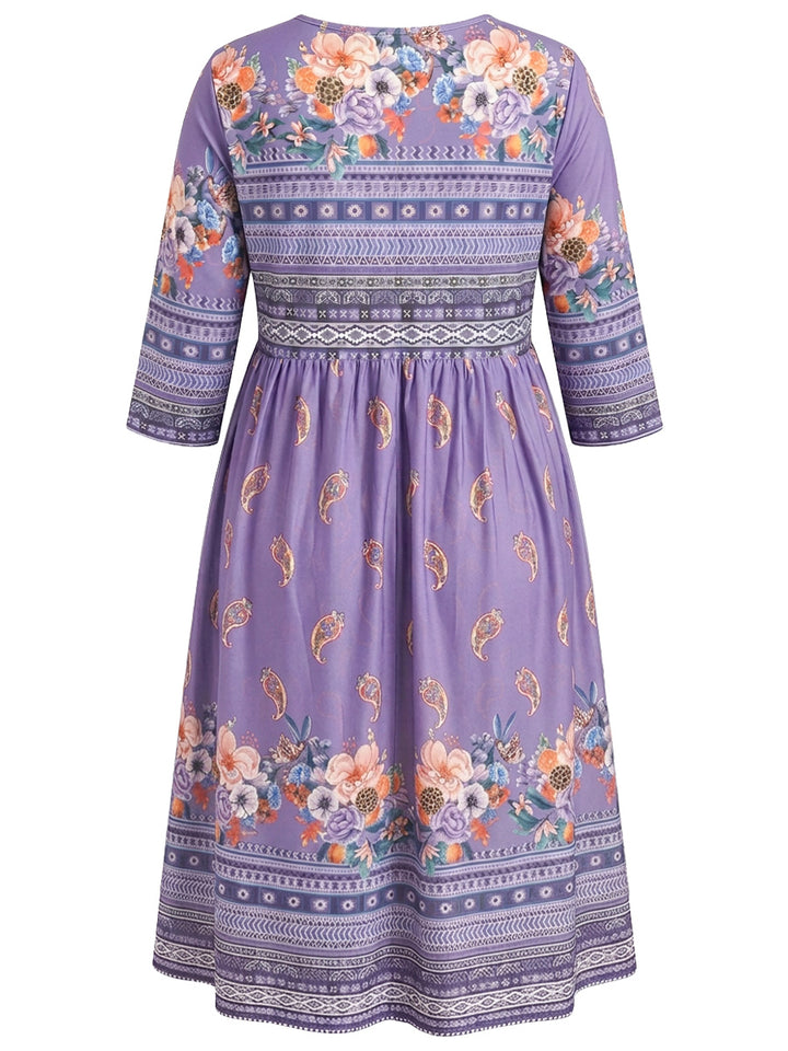 Misty Gigi Dress - Purple Print