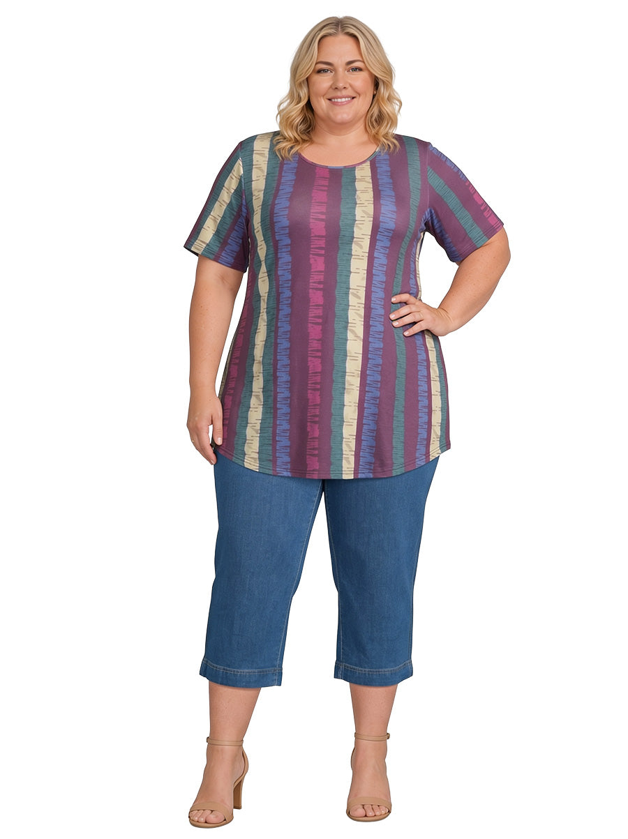 Velma Top - Wine Print
