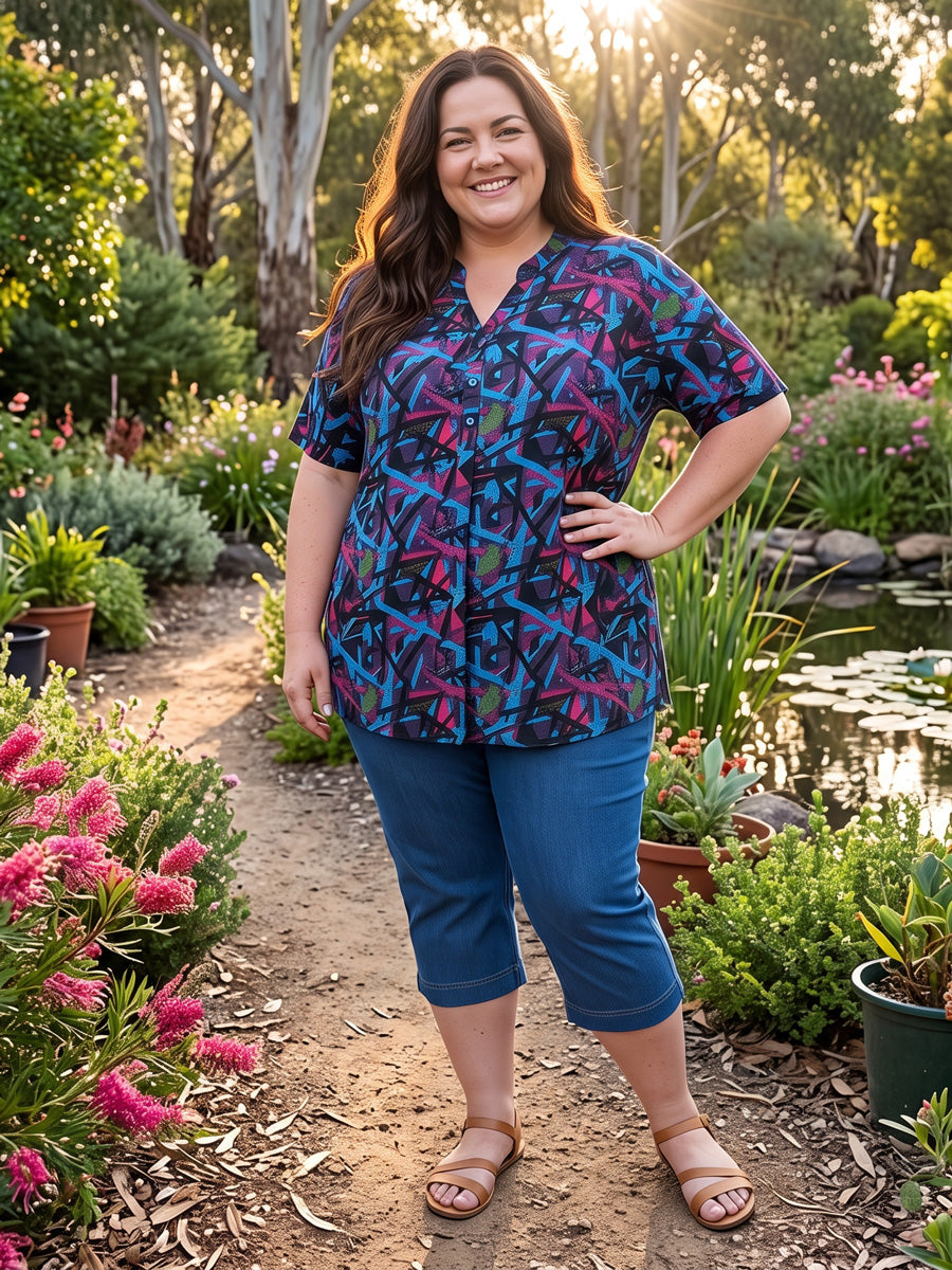 Stratton Top - Black Print