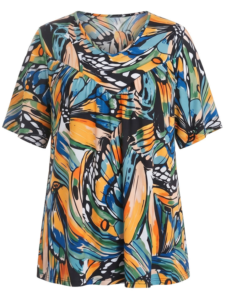Leeman Top - Teal Print