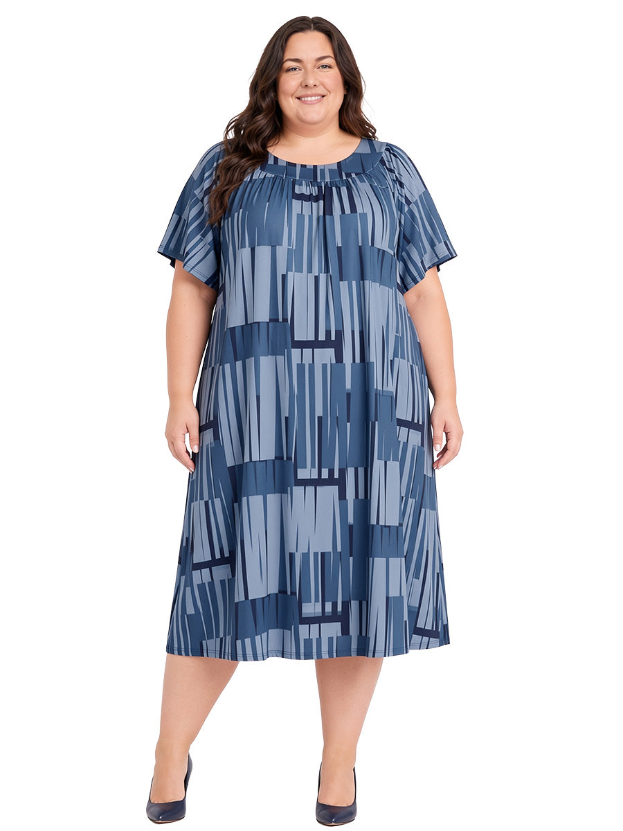 Holland Dress - Teal Print