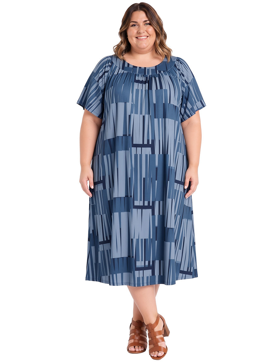 Holland Dress - Teal Print