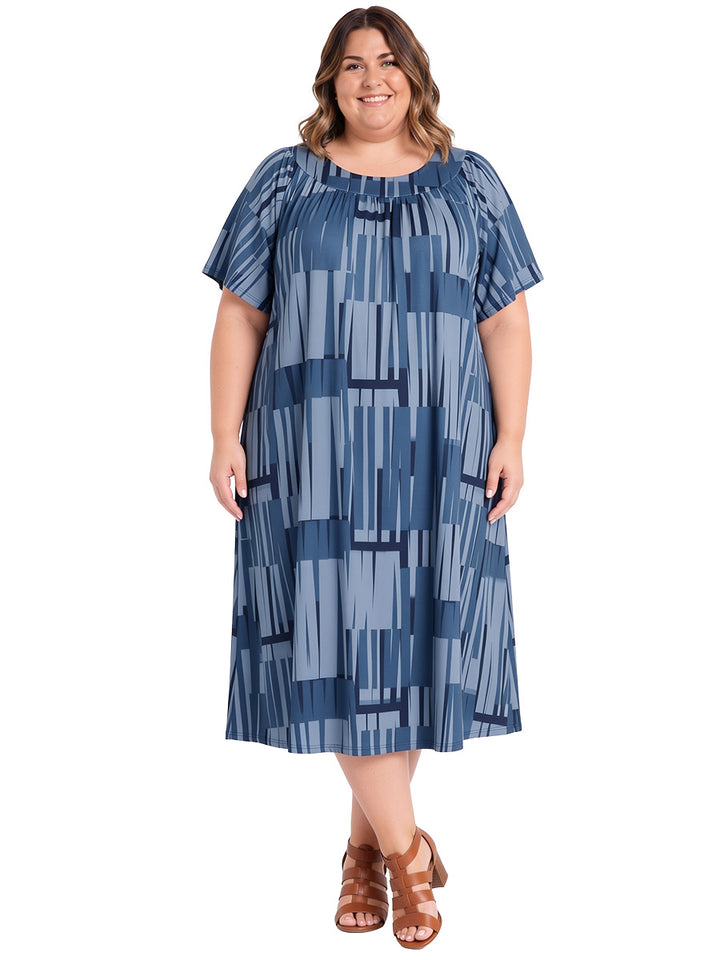 Holland Dress - Teal Print