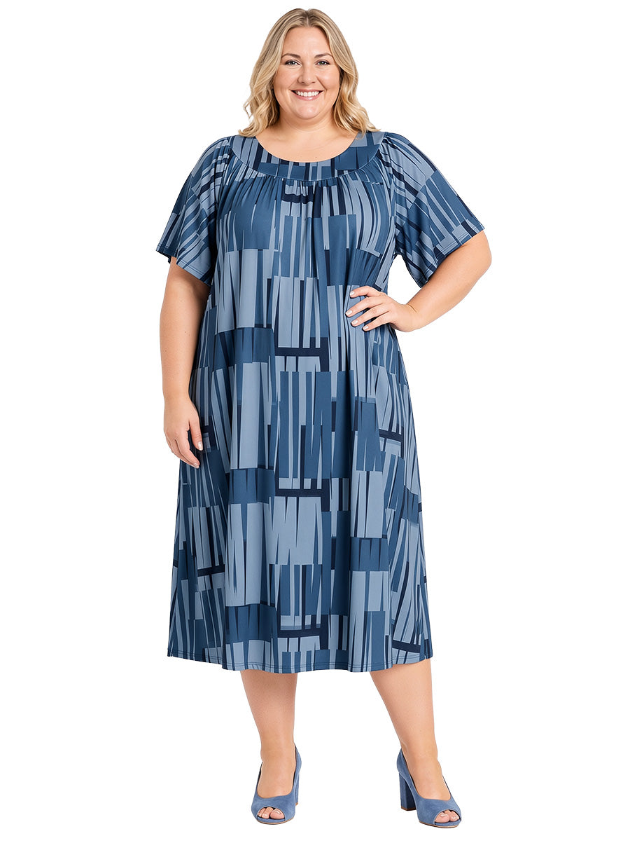 Holland Dress - Teal Print