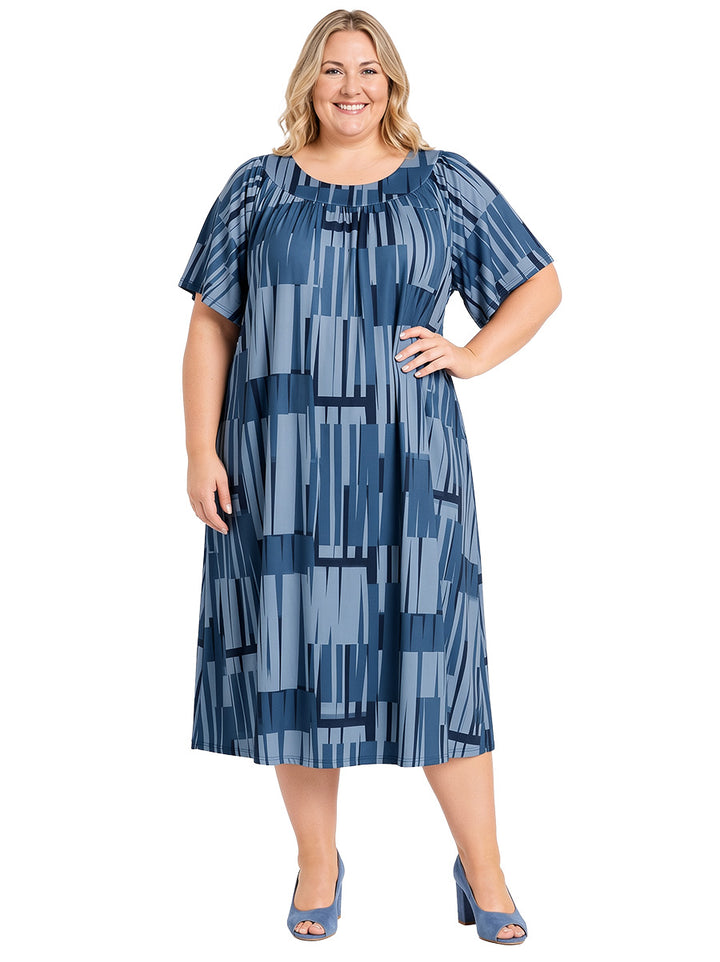 Holland Dress - Teal Print