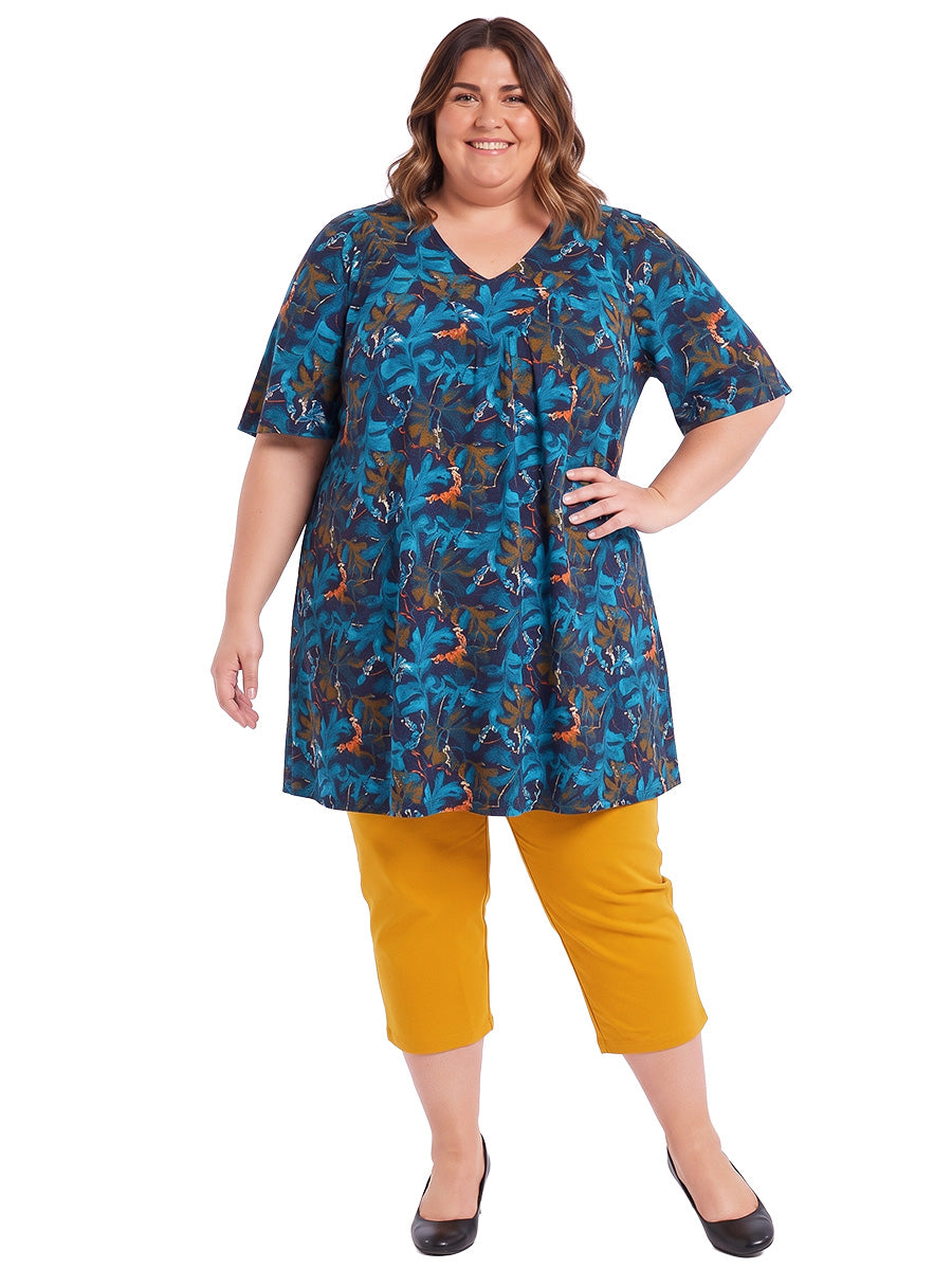 Tarni Fields Tunic - Teal Print
