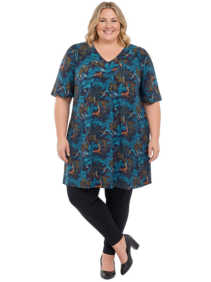 Tarni Fields Tunic - Teal Print