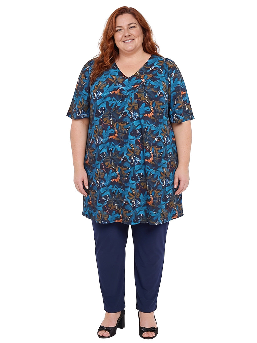 Tarni Fields Tunic - Teal Print