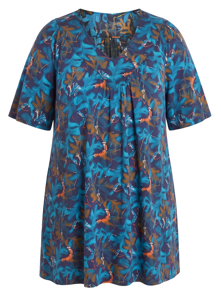 Tarni Fields Tunic - Teal Print