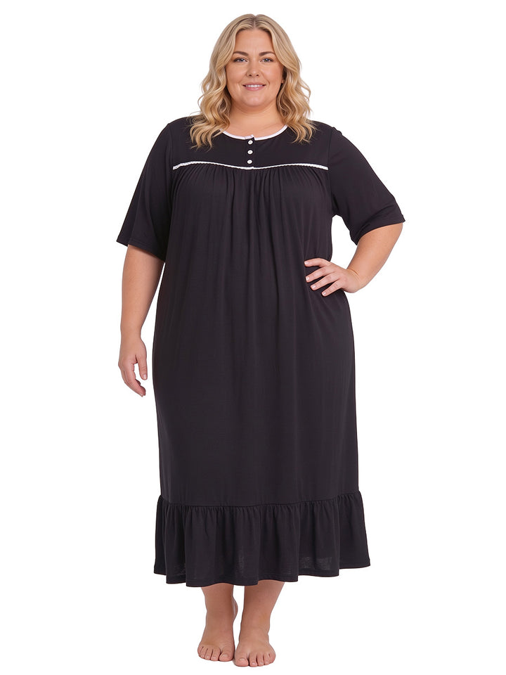 Paxton Nightie - Black Print