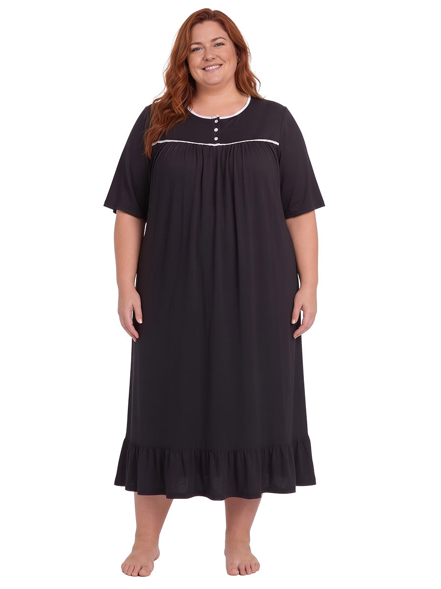 Paxton Nightie - Black Print