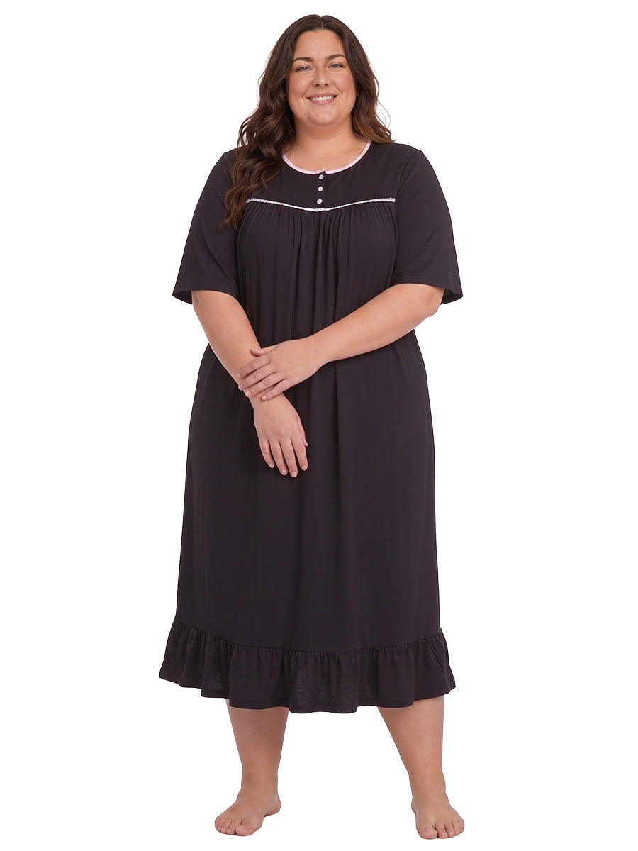 Paxton Nightie - Black Print