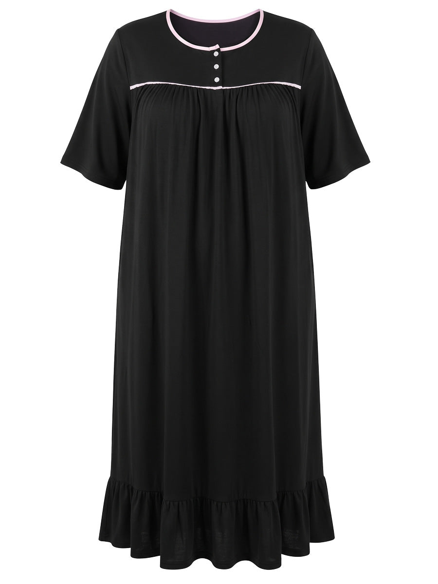 Paxton Nightie - Black Print