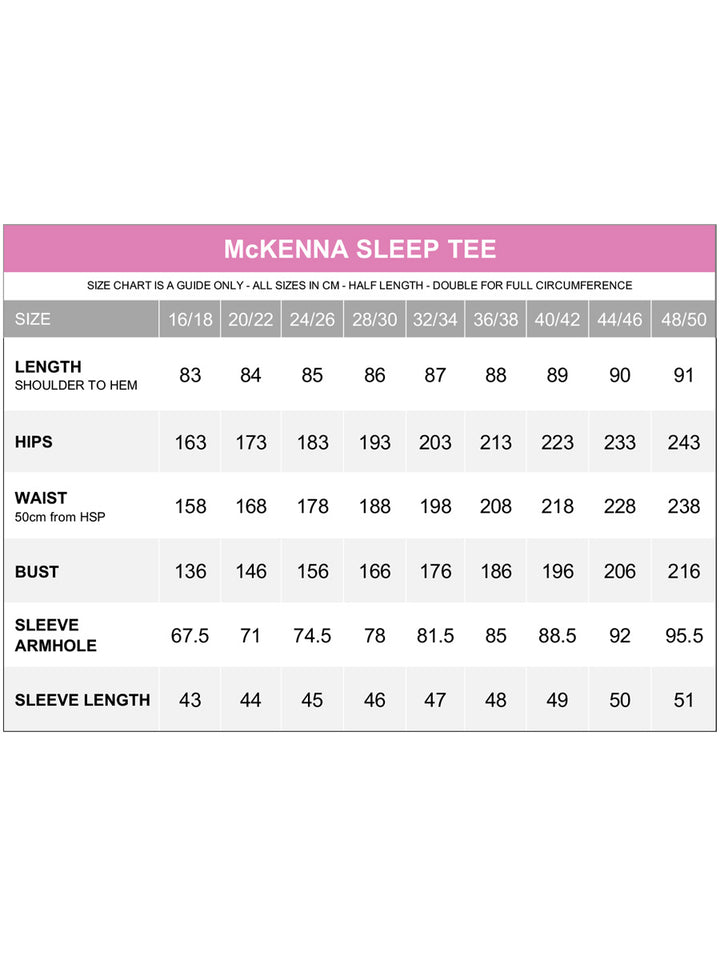 Mckenna Sleep Tee - Pink Print