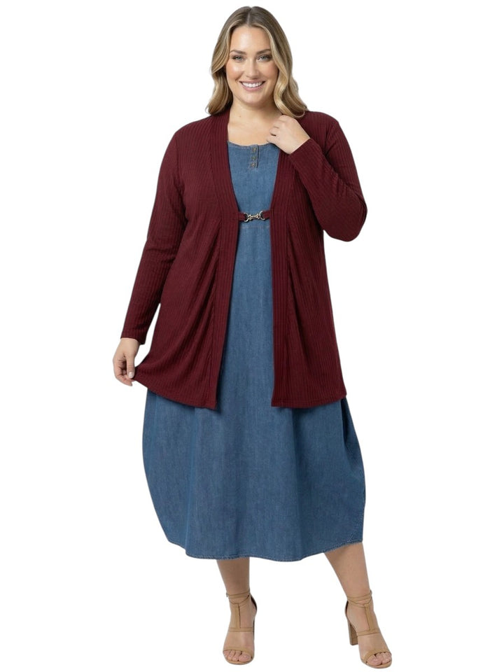 Mercedes E2E Cardigan - Wine*