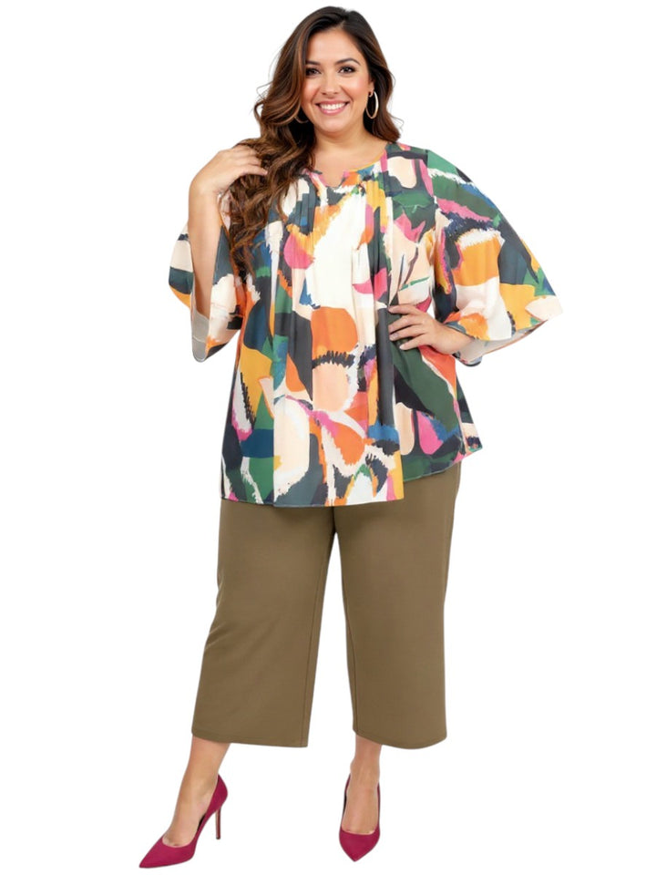 Miley Top - Green Print