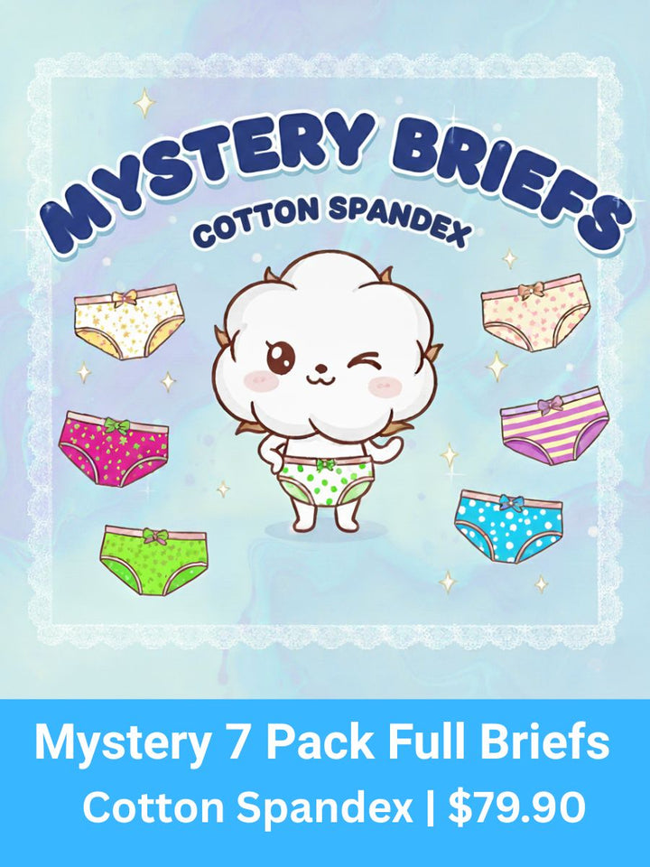 Mystery 7 Pack Full Briefs - 95% Cotton 5% Spandex