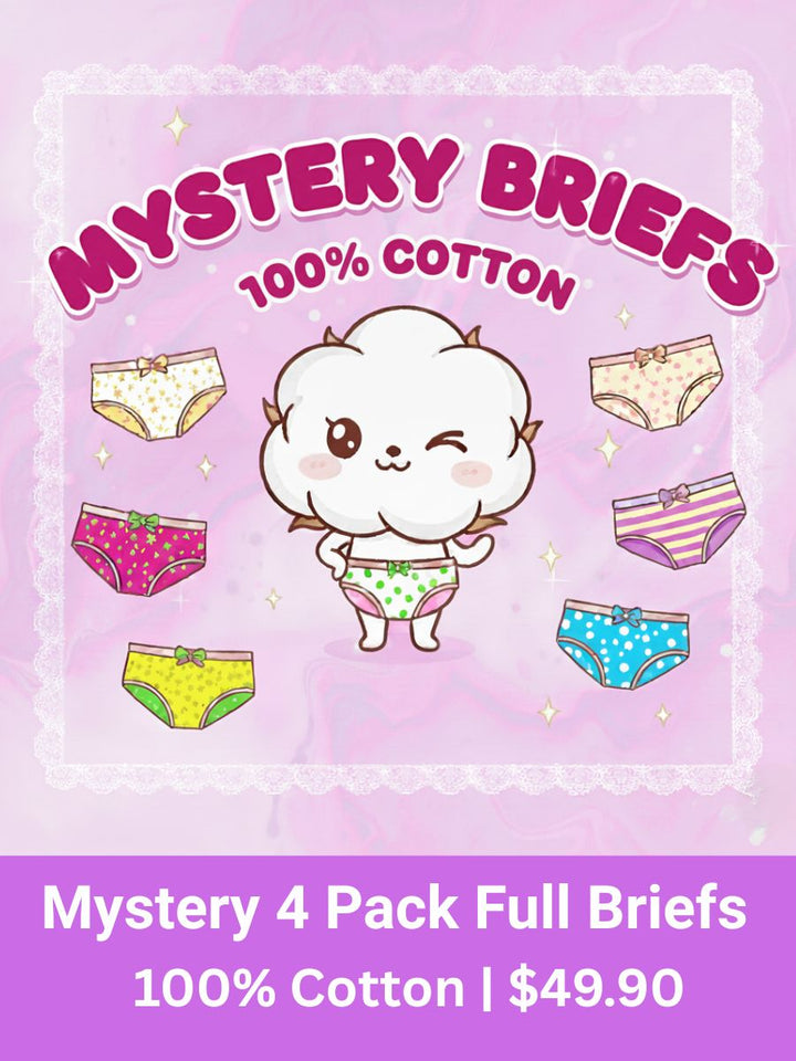 Mystery 4 Pack Full Briefs - 100% Cotton
