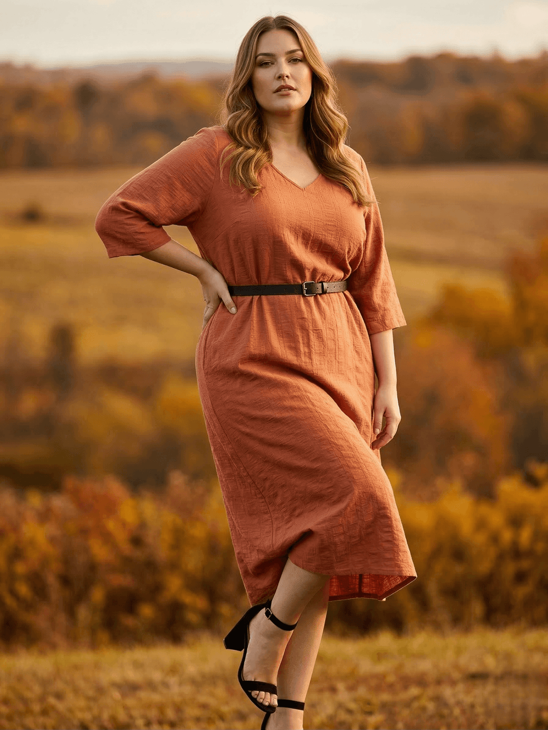 Payson Dress - Rust