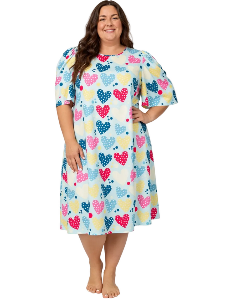 Poppy Sleep Tee - Mint Print**