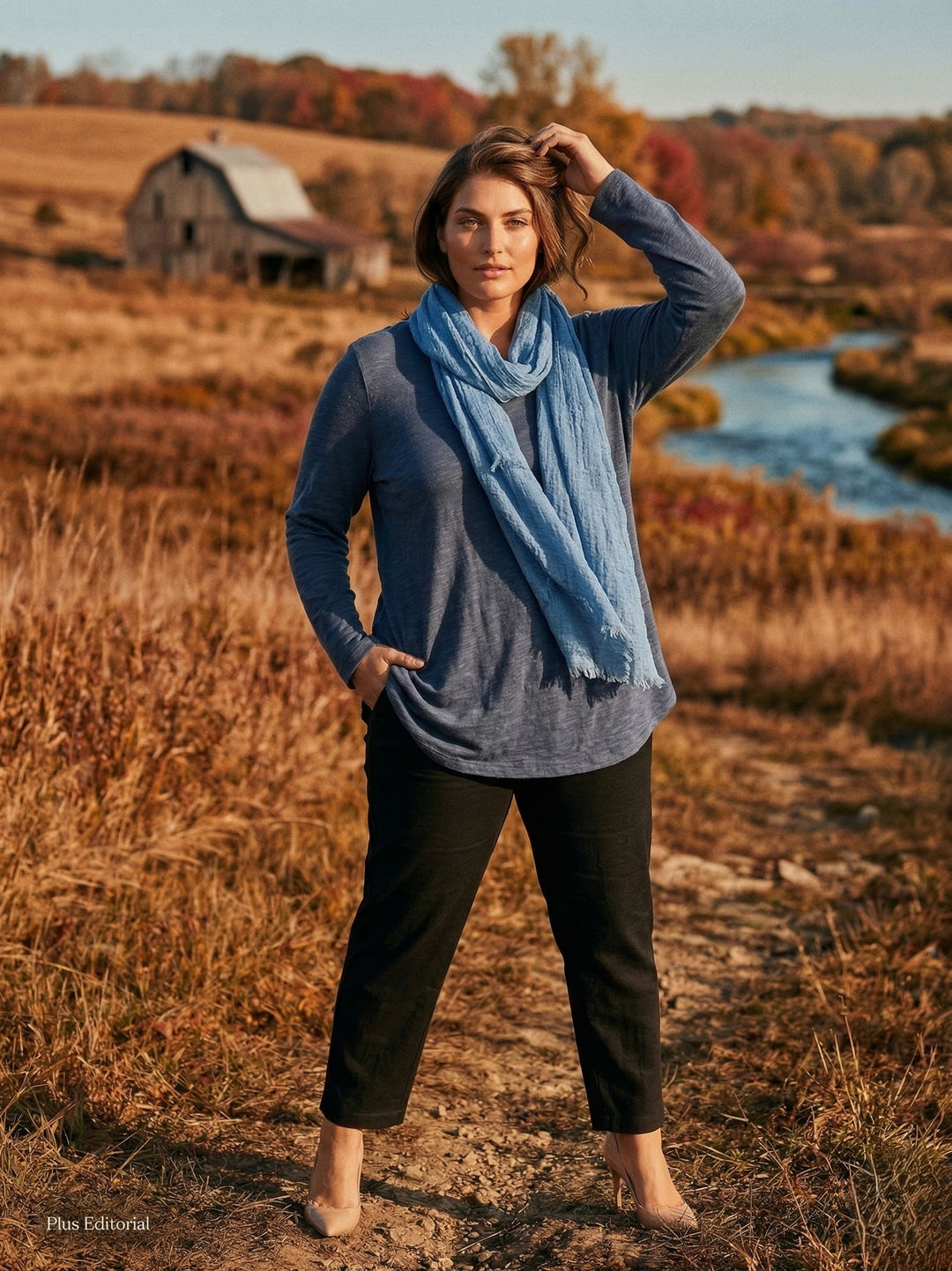 Portland Tunic - Blue Marle