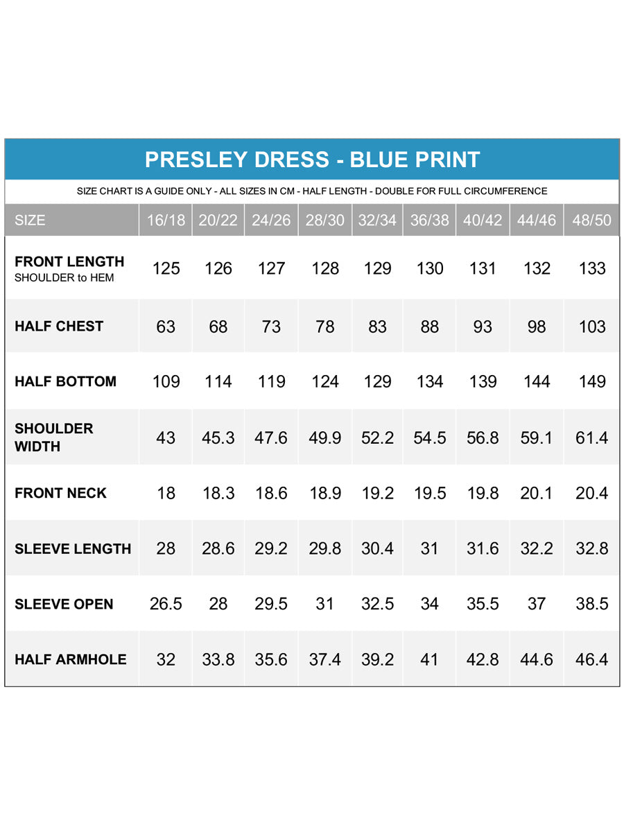 Presley Dress - Blue Print