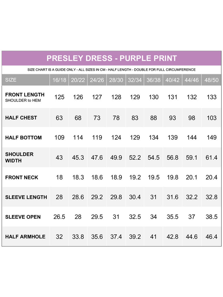 Presley Dress - Purple Print* - Dale and Waters