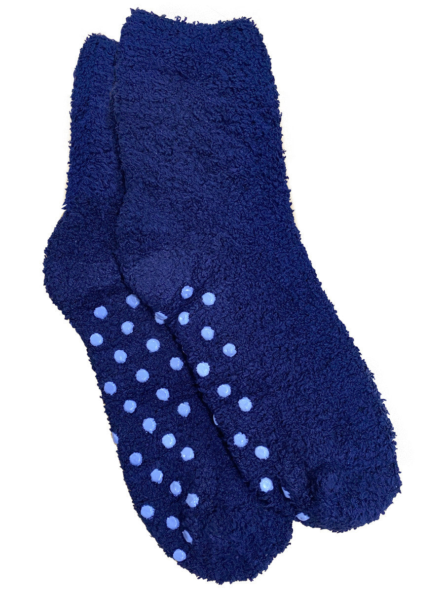 Non Slip Grip Home Bed Socks - Navy