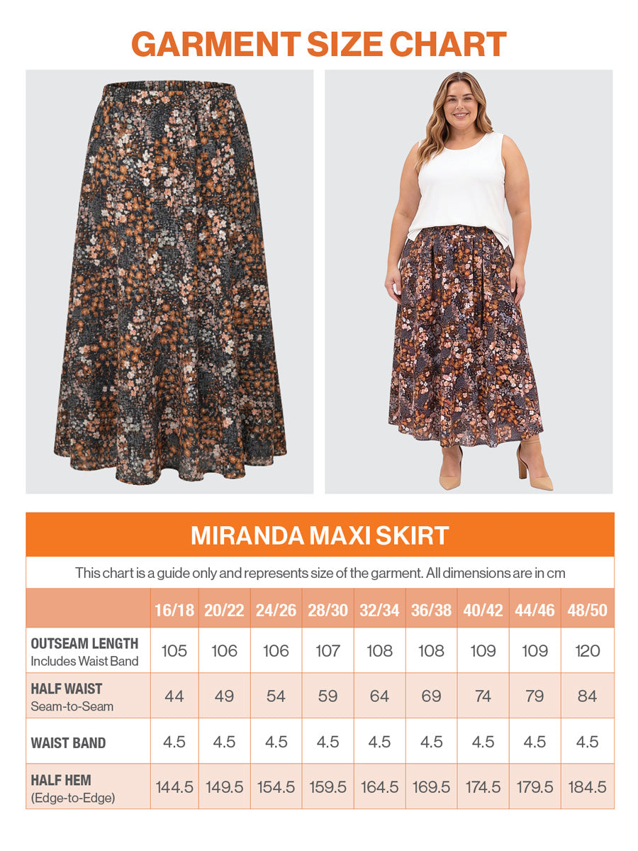 Miranda Maxi Skirt - Print