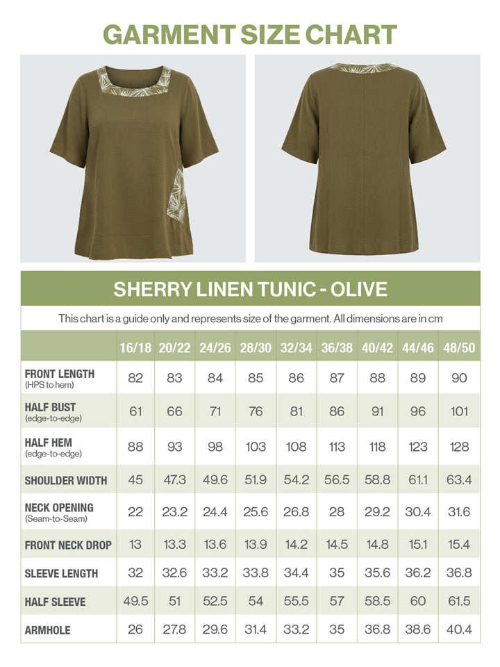 Sherry Linen Tunic - Olive