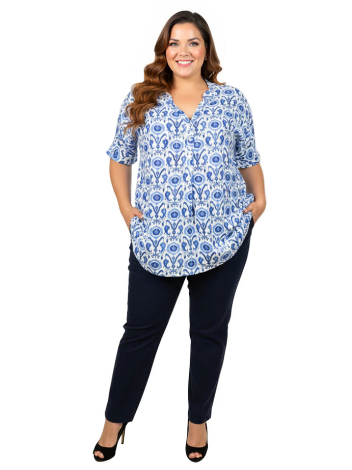 Stratton Top - Blue Print