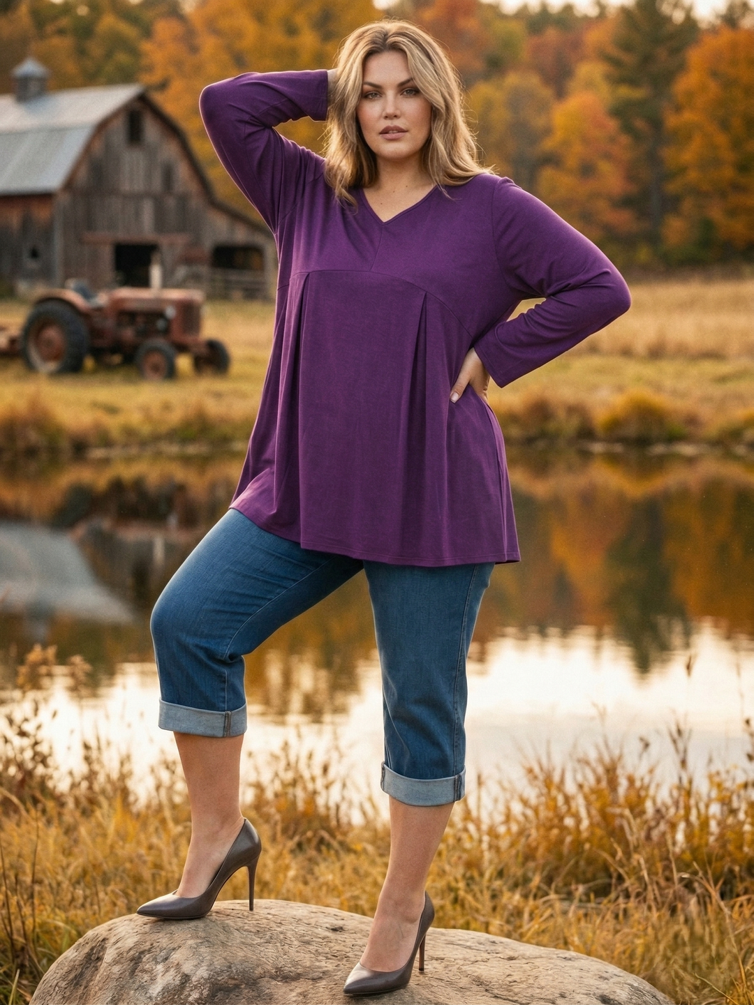 Sparrow Tunic - Deep Purple
