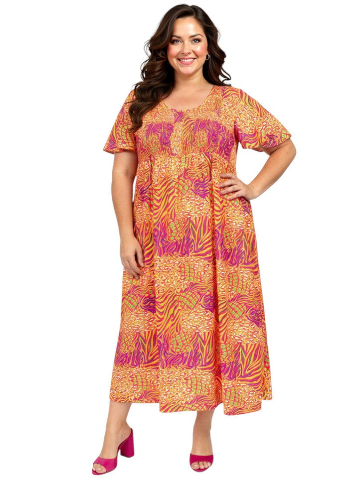 Sunburst Dress - Sunset Print