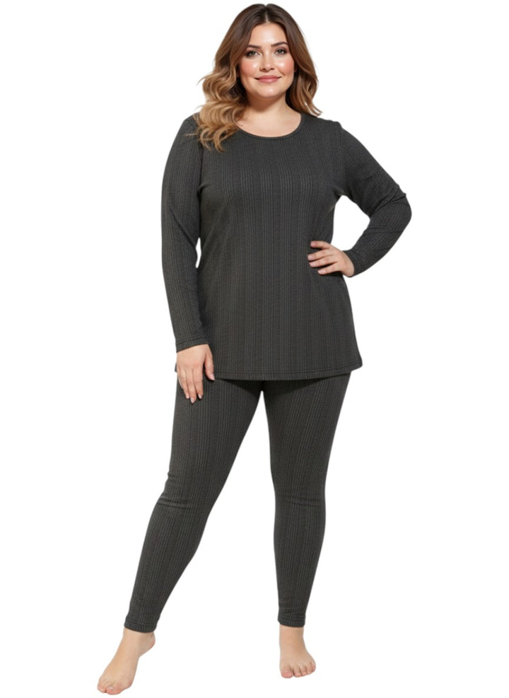 Thermal Leggings - Grey Black*