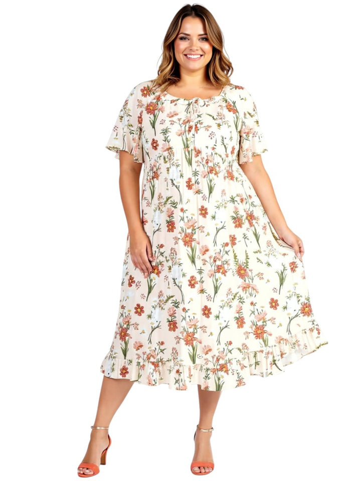 Trinity Dress - Apricot Print*