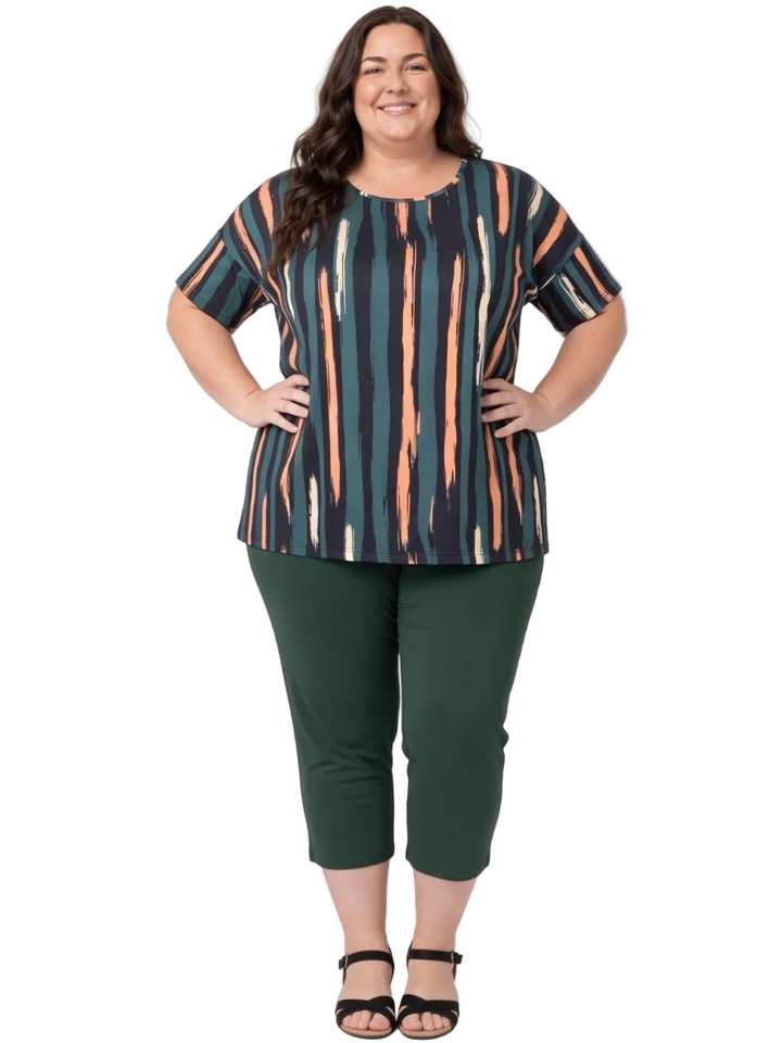 Velma Top - Green Print