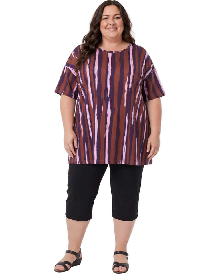 Velma Top - Purple Print