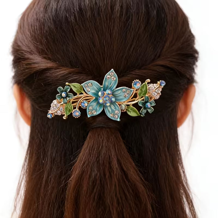 Vintage Spring Hair Clip - Blue