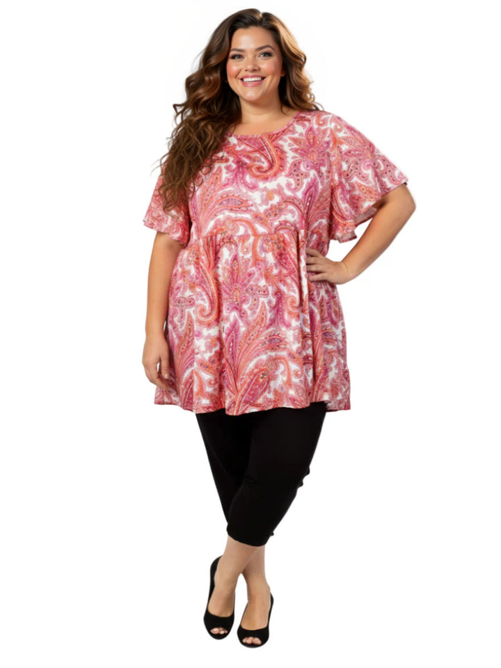 Willabelle Top - Pink Print