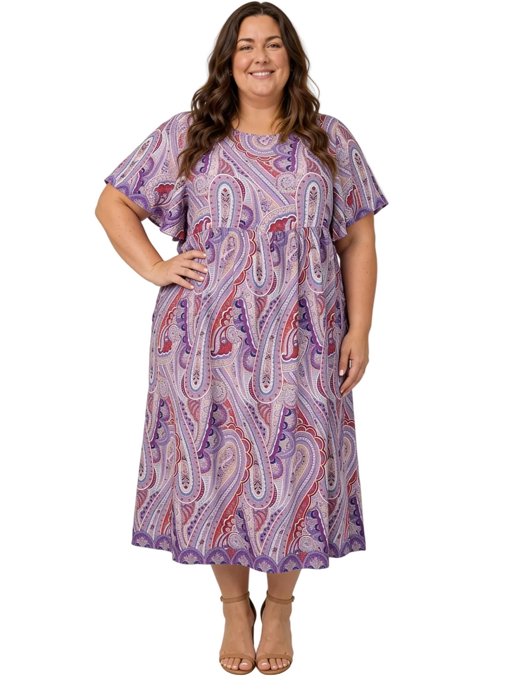 Willabelle Dress - Purple Print**