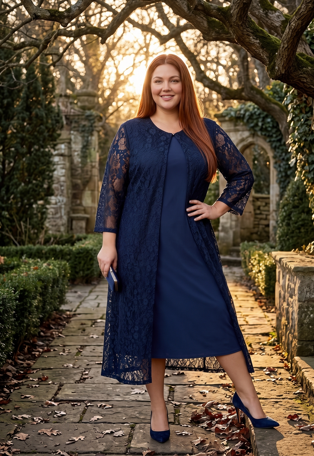 Windsor Lace Jacket & Dress - Admiral*